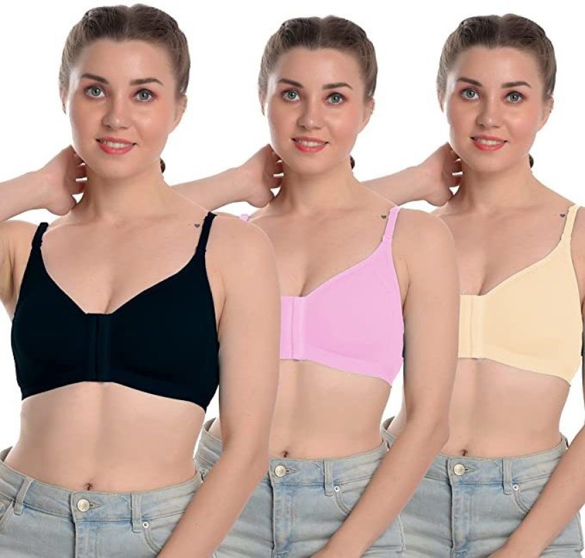 Viyan Hub Plus Size bra (40 to 50) - pack of 3 multicolours Women