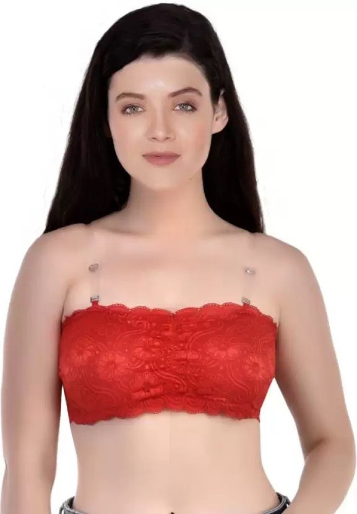 banreet beauty Beautiful red bandeau/tube bralette (521) Women Bandeau/Tube  Lightly Padded Bra - Buy banreet beauty Beautiful red bandeau/tube bralette  (521) Women Bandeau/Tube Lightly Padded Bra Online at Best Prices in India