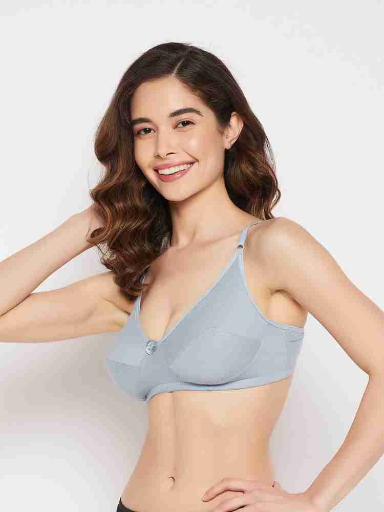 Clovia Women's Lace Padded Non-Wired Full Cup Nursing Bra in Blue