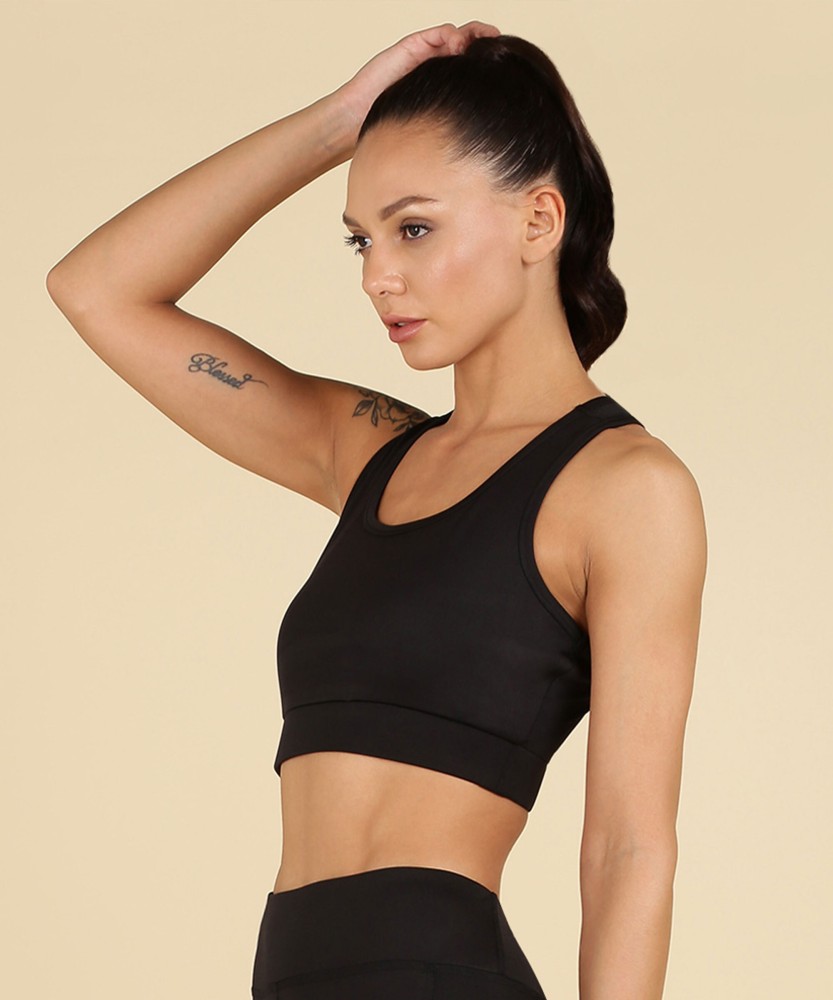 Buy THE COOL FIT BLACK SPORTS BRA for Women Online in India