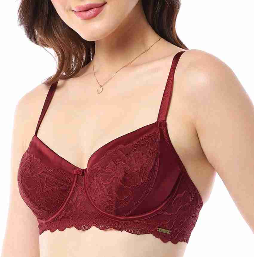 Buy AMANTE Womens Lace Non Padded Non Wired Full Coverage Bra