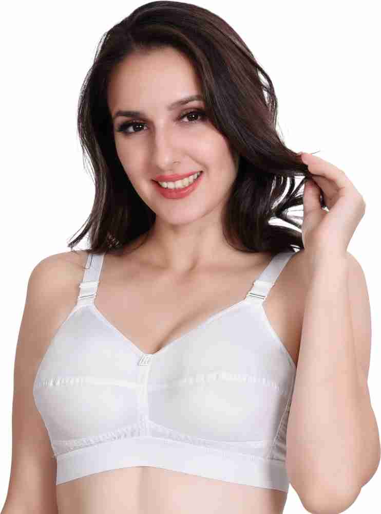 Trylo RIZA COTTONFIT-WHITE-34-D-CUP Women Full Coverage Non Padded Bra -  Buy Trylo RIZA COTTONFIT-WHITE-34-D-CUP Women Full Coverage Non Padded Bra  Online at Best Prices in India