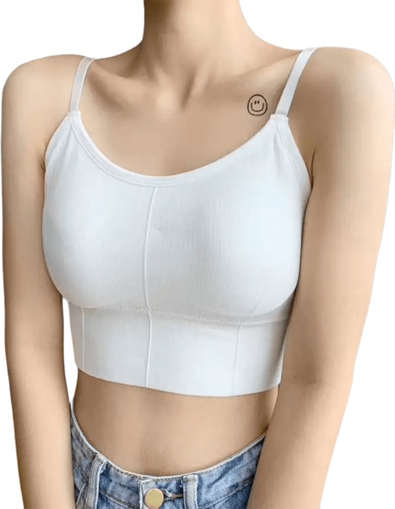 Buy White Tank With Bra Online In India -  India