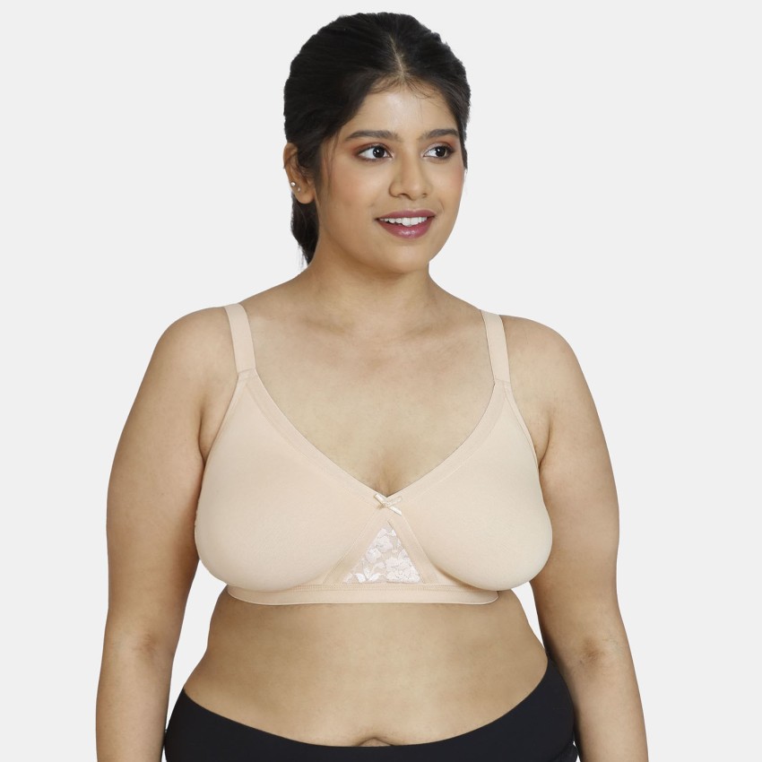 Buy Zivame Non Padded Cotton Minimizer Bra - Beige Online at Low Prices in  India 