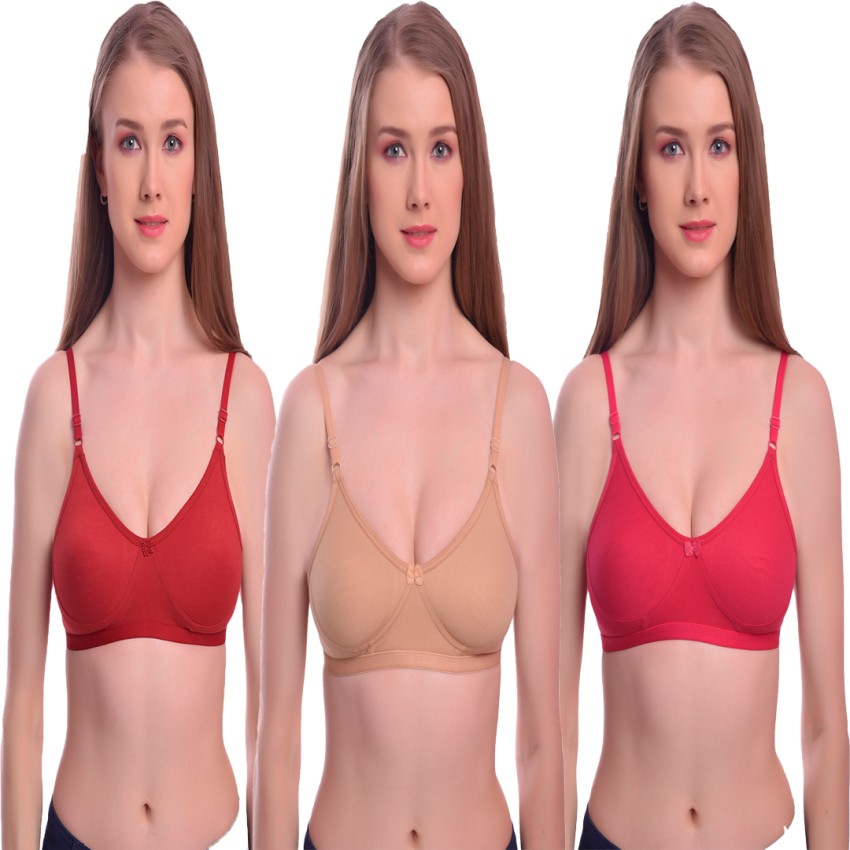Buy online Pack Of 2 Solid Regular Bra from lingerie for Women by Elina for  ₹489 at 51% off