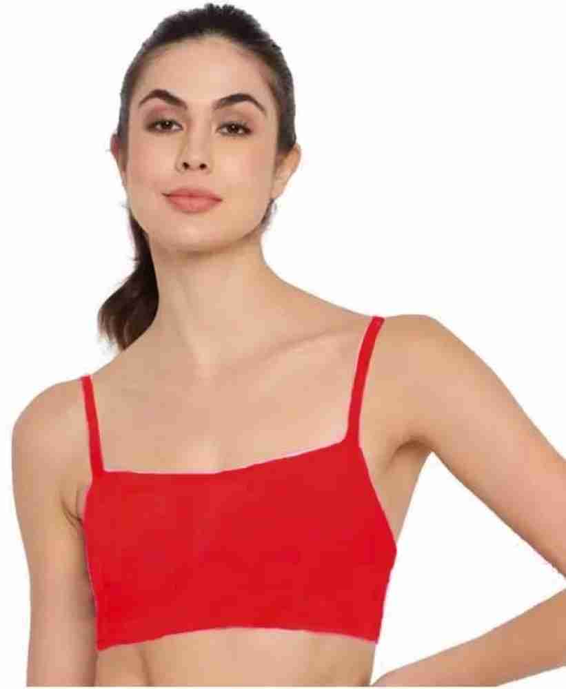Buy BRAAFEE Pack of 4 Girls Training/Beginners Non Padded Teenager Full  Coverage Everyday Sports Cotton Bra (Multicolor) (XS) at