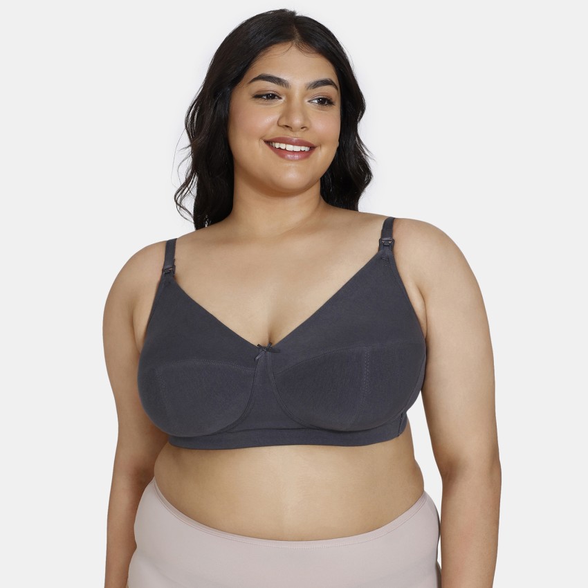 Buy Zivame Women's Cotton Non Padded Wired Casual Full Coverage Maternity  Bra (ZI11G7FASHCORNG0034E_Pink_34E) at