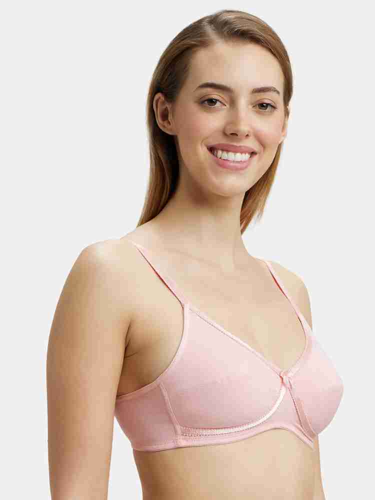 Jockey 1242 Women's Wirefree Non Padded Super Combed Cotton Elastane  Stretch Medium Coverage Cross Over Everyday Bra with Adjustable Straps