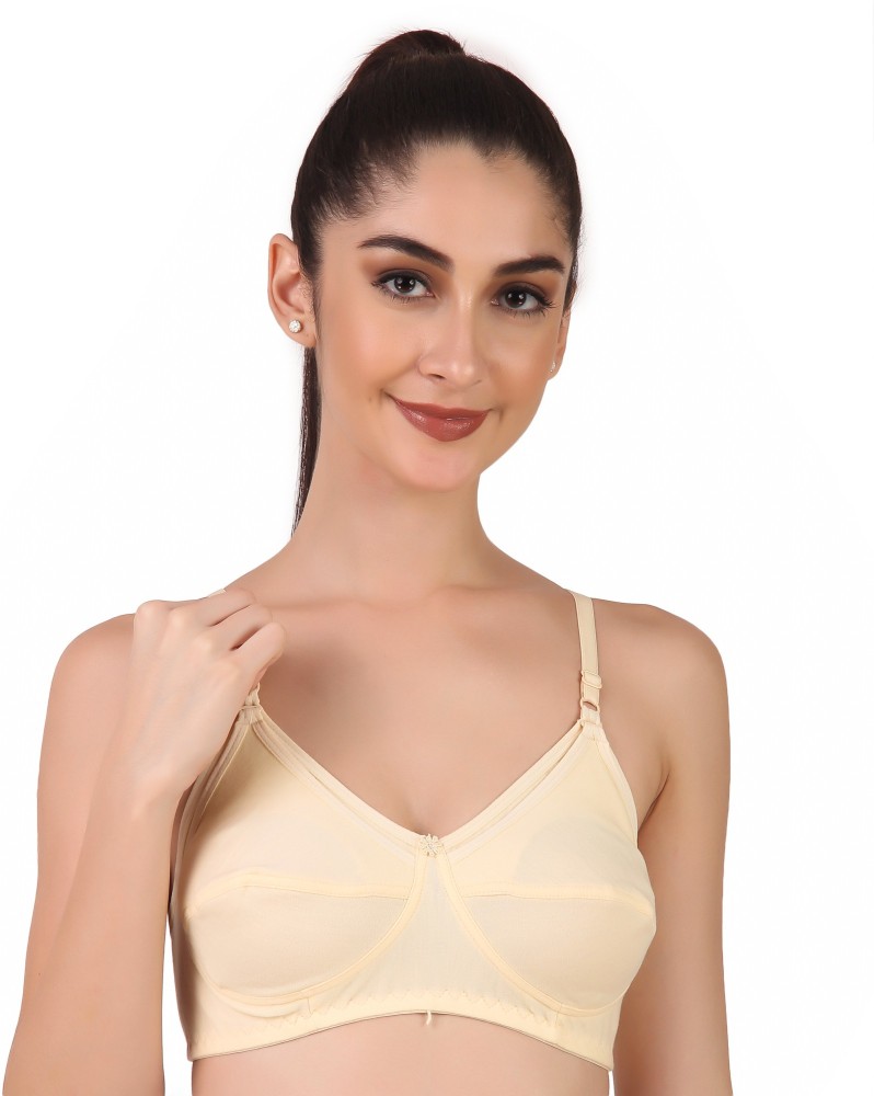 TAUSHI DOUBLE CLOTH-Hosiery-Feeding Bra- Cream Women Everyday Non Padded Bra  - Buy TAUSHI DOUBLE CLOTH-Hosiery-Feeding Bra- Cream Women Everyday Non  Padded Bra Online at Best Prices in India
