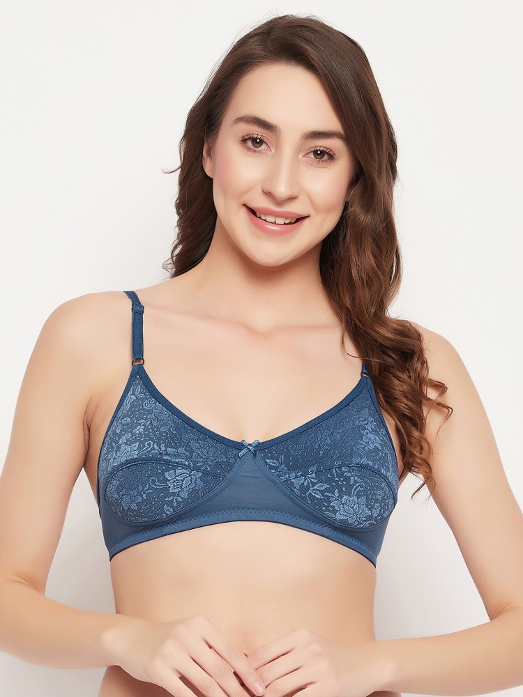 Clovia Teal Lace Full Coverage Under-Wired Balconette Bra
