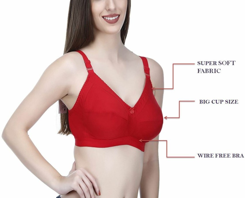 Viyan Hub Plus Size bra (40 to 50) - pack of 3 multicolours Women Full  Coverage Non Padded Bra - Buy Viyan Hub Plus Size bra (40 to 50) - pack of
