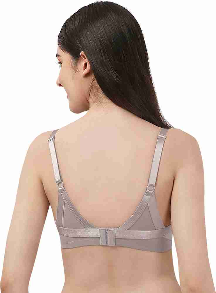 Buy SOIE Women Full Coverage Padded Wired T Shirt Bra with Mesh