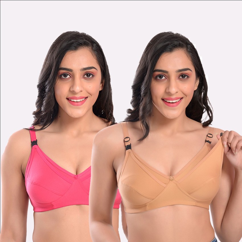 Buy Orenzy Maternity Bra Non Padded Bra _(Pack of 3) Online at