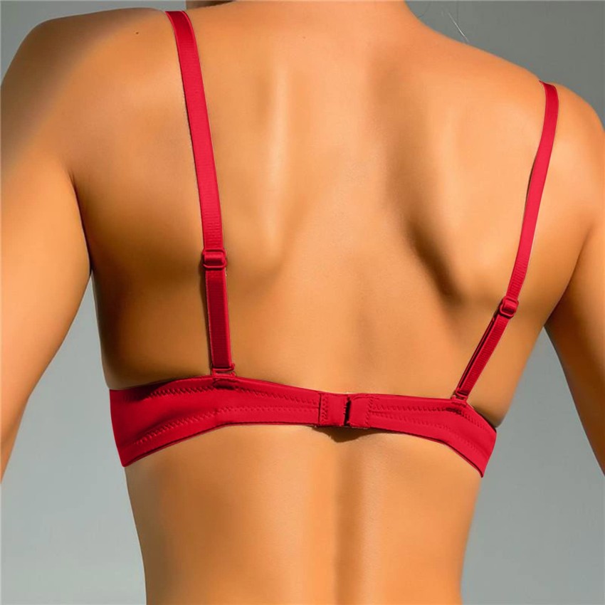 Women Deep U Multi-Way Convertible Plunge Bra Criss Cross Low Back