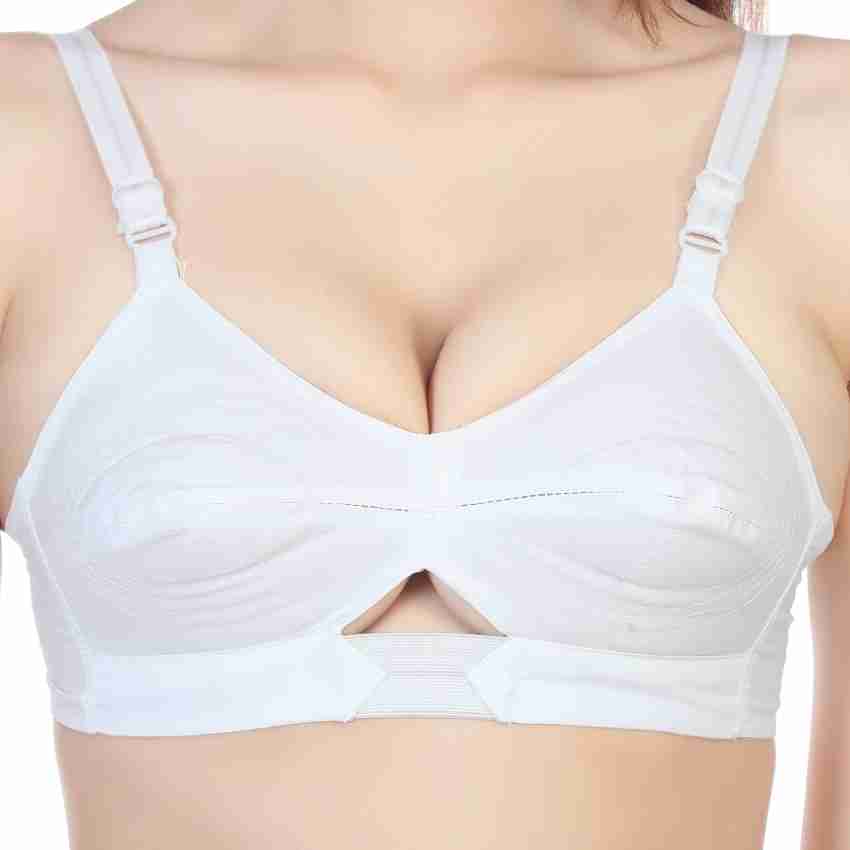 MYSTIC Cotton Bra for Women with Center Elastic Chandrakiran Non Wired Non  Padded Full Coverage for Regular Use Combo