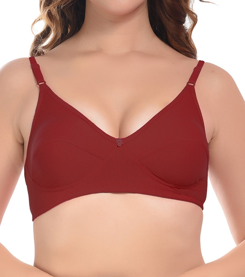 StyFun Women's Cotton Blend Non-Padded Wire Free Full-Coverage Bra