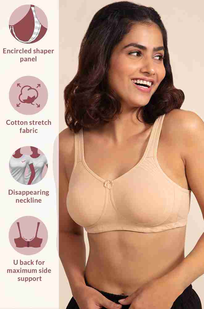 Buy Alishan Beige Cotton Blend T-Shirt Non Padded Bra Bra - 42C