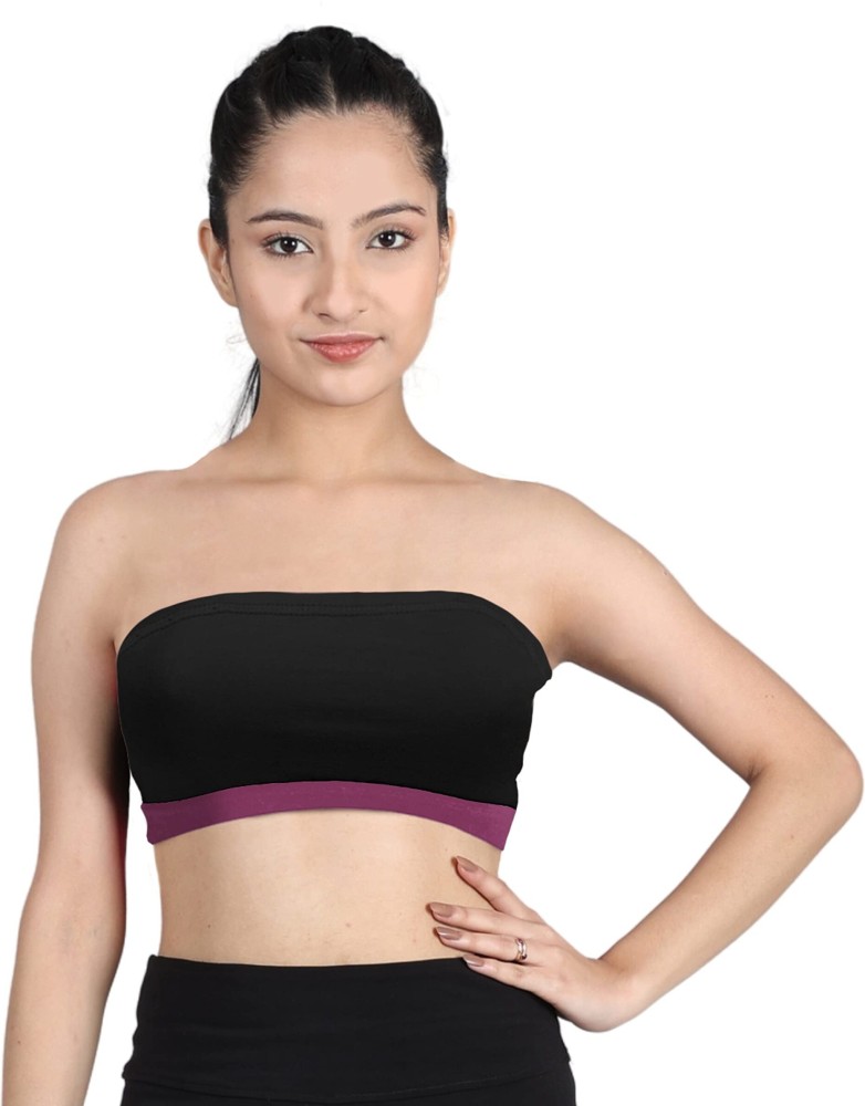 Dchica Strapless Bra for Girls Non-Wired Gym Workout Girls Bandeau