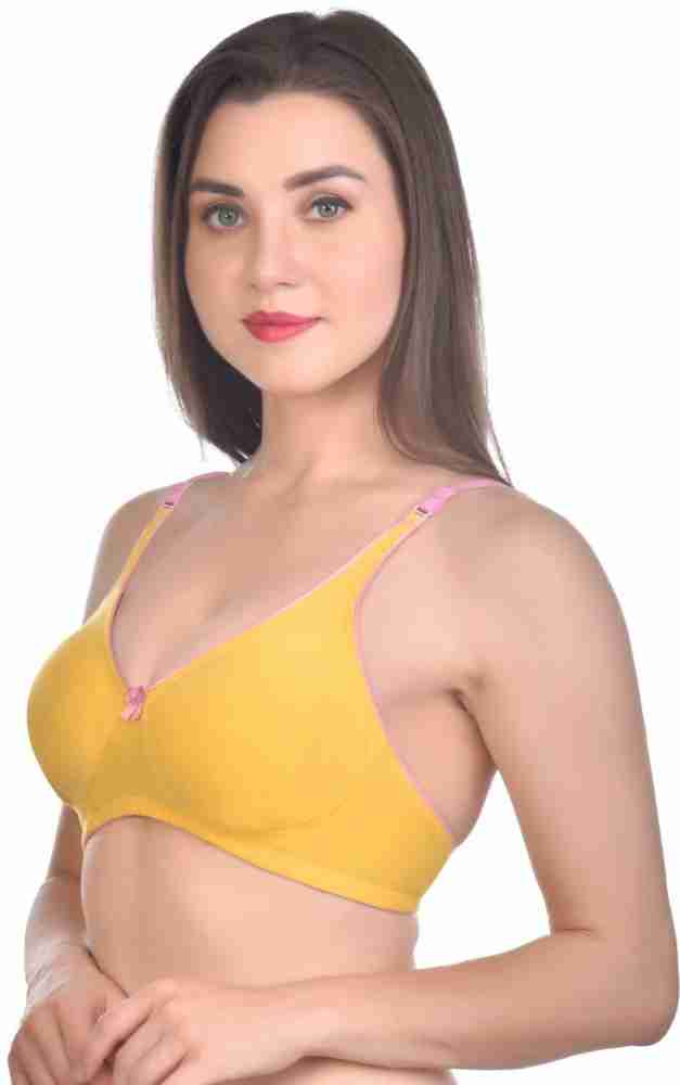 Buy A1 UNIQUE Women's Polly Cotton Bra, Padded, Non Wired Bra, T-Shirt Bra  For Women And Girls, Everyday, Regular Style Bra, Seamless, Full  Coverage