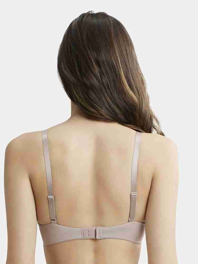 Women's Under-Wired Padded Soft Touch Microfiber Nylon Elastane Stretch  Full Coverage Lace Styling Multiway T-Shirt Bra with Adjustable Straps 