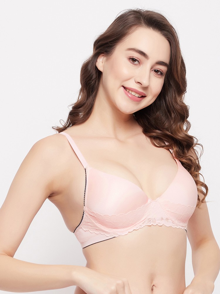 Buy Clovia Women's Lace Solid Lightly Padded Demi Cup Underwired