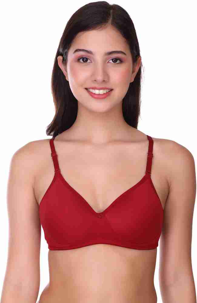 Buy online Magenta Heavily Padded Stretchable Bra from lingerie