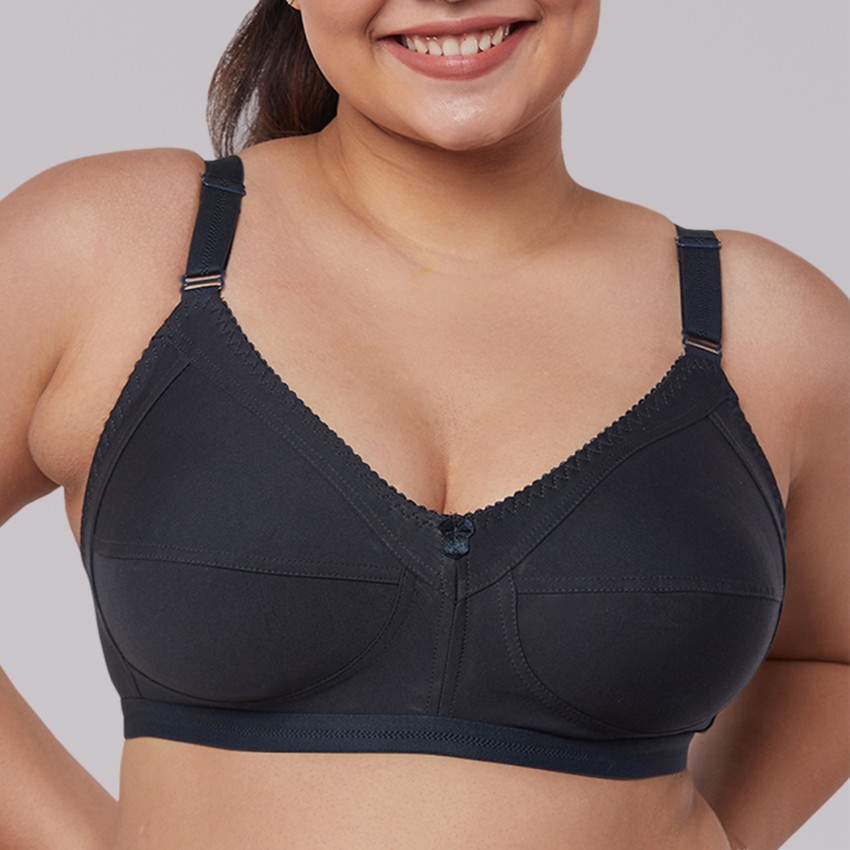 Buy MAASHIE M307 Women's Cotton Non-Padded Non-Wired Everyday Minimizer  Bra, Charcoal 30B
