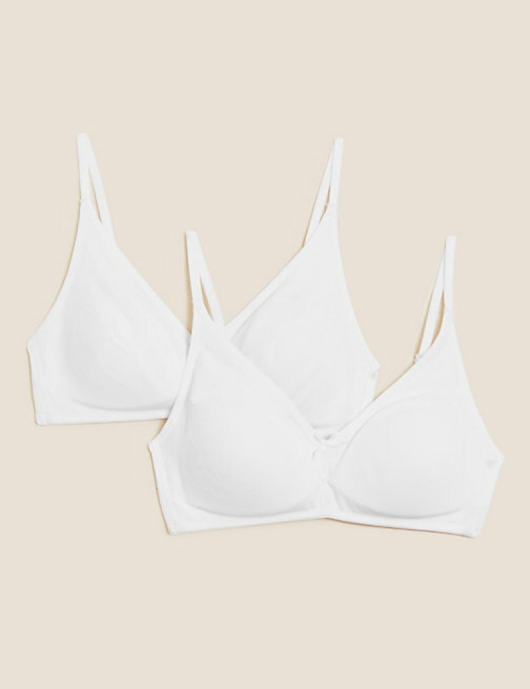 MARKS & SPENCER 2pk Non-Wired Full Cup First Bras AA-D Women Everyday  Lightly Padded Bra - Buy MARKS & SPENCER 2pk Non-Wired Full Cup First Bras  AA-D Women Everyday Lightly Padded Bra