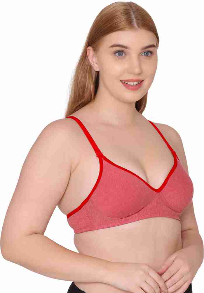 Komli Lightly Padded Bra & Panty Set - Red (36B)