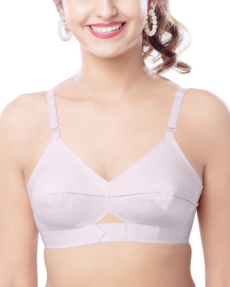 King eshal 100% Cotton Round Stitch Bra Non-Padded Non-Wired Full