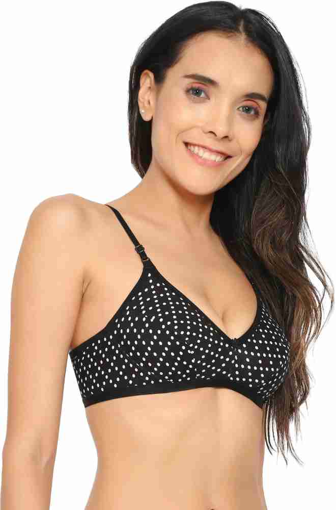 Aimly Aimly Cotton Non-Padded Non-Wired Printed Bra Black Rani Red 36 Pack  of 3 Women Everyday Non Padded Bra - Buy Aimly Aimly Cotton Non-Padded Non- Wired Printed Bra Black Rani Red 36