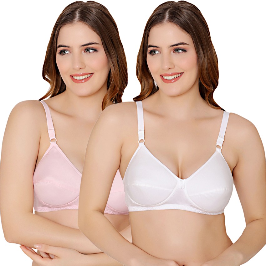 Buy Bodycare Cotton Red, Skin Color Bra 5543RES (Pack of 2) Online