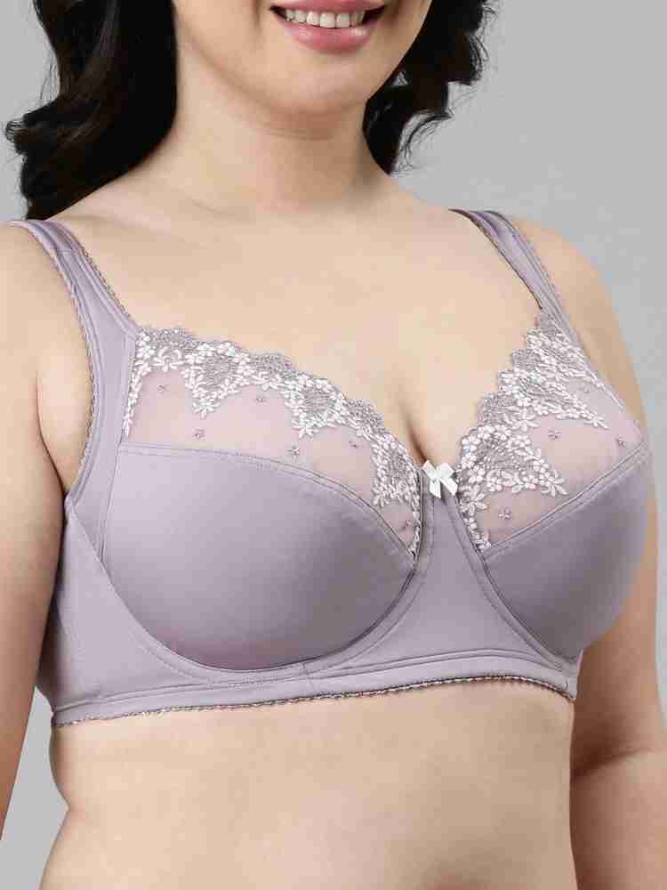 Enamor F080 Full Support Lace Bra High Coverage Non-Padded Wired