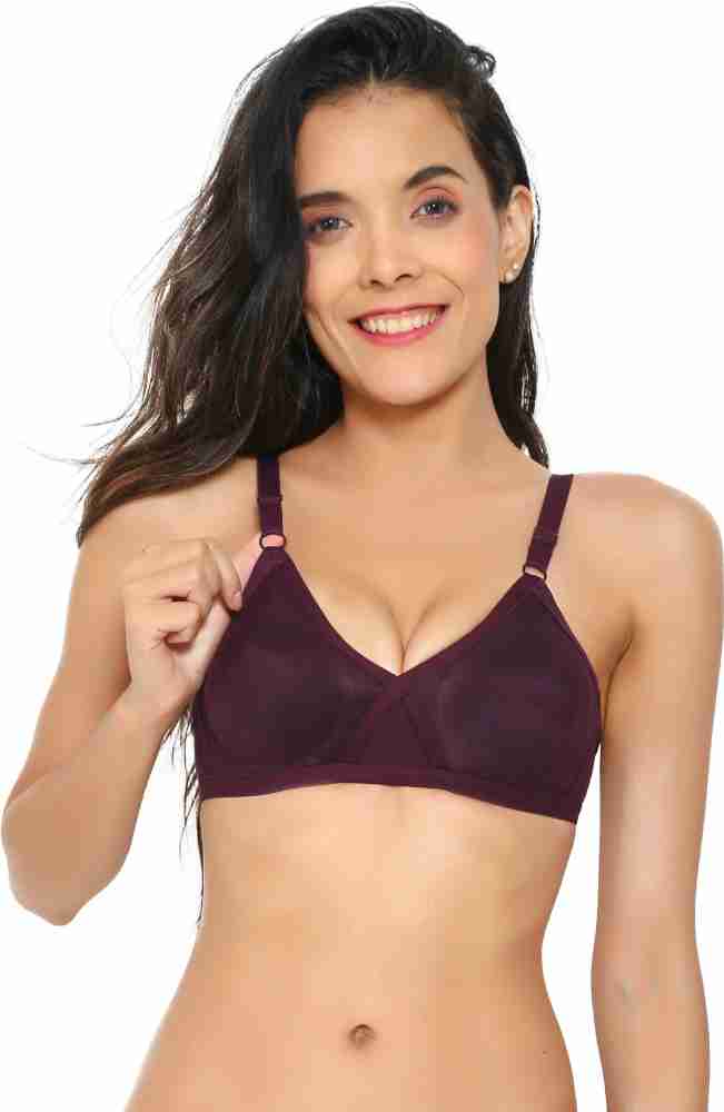 Women's Cotton Non-Padded Non-Wired Low Coverage Transparent