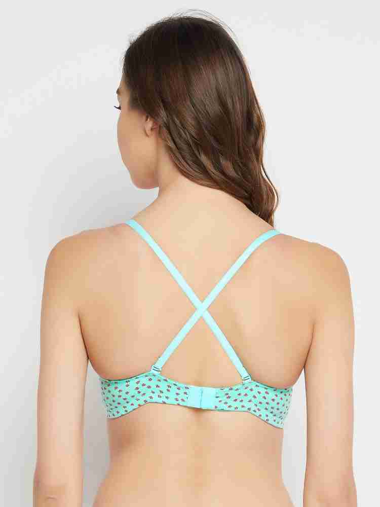 Clovia Padded Non-Wired Full Cup Printed Multiway T-shirt Bra in