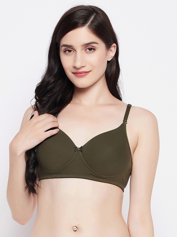 Clovia Olive Half Coverage Under-Wired Push-Up Bra