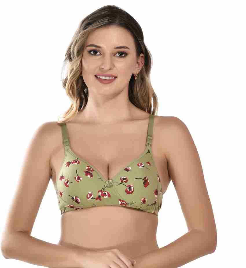 Buy Groversons Paris Beauty Full Coverage Floral Print Padded Bra - Grey  online