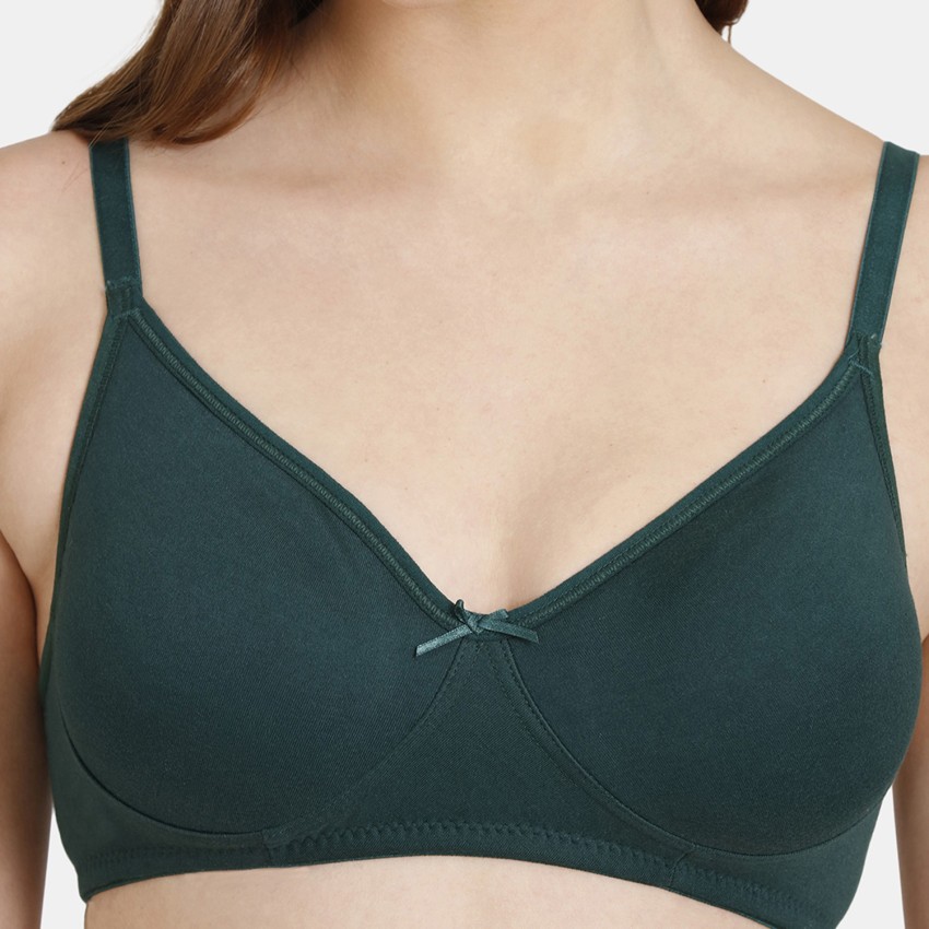 Buy Zivame Rosaline Padded Non Wired Medium Coverage T-shirt Bra - Pine  Grove-green Green online