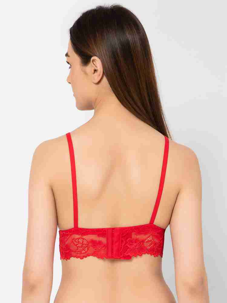 Buy Padded Underwired Full Cup Longline Bralette in Red - Lace - Women's  Bra Online India - BR1969R04 | Clovia