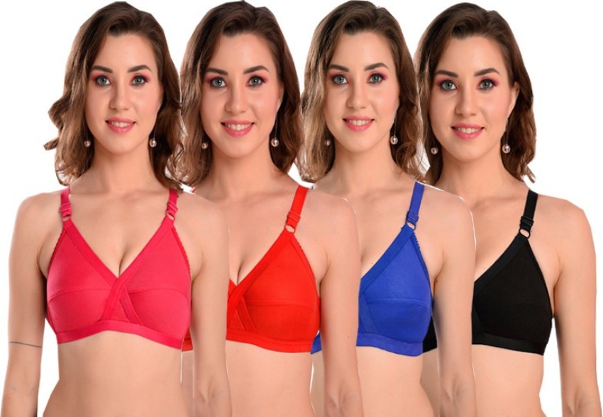 Anamta BB Cross pack of 4 Women Everyday Non Padded Bra - Buy Anamta BB  Cross pack of 4 Women Everyday Non Padded Bra Online at Best Prices in  India