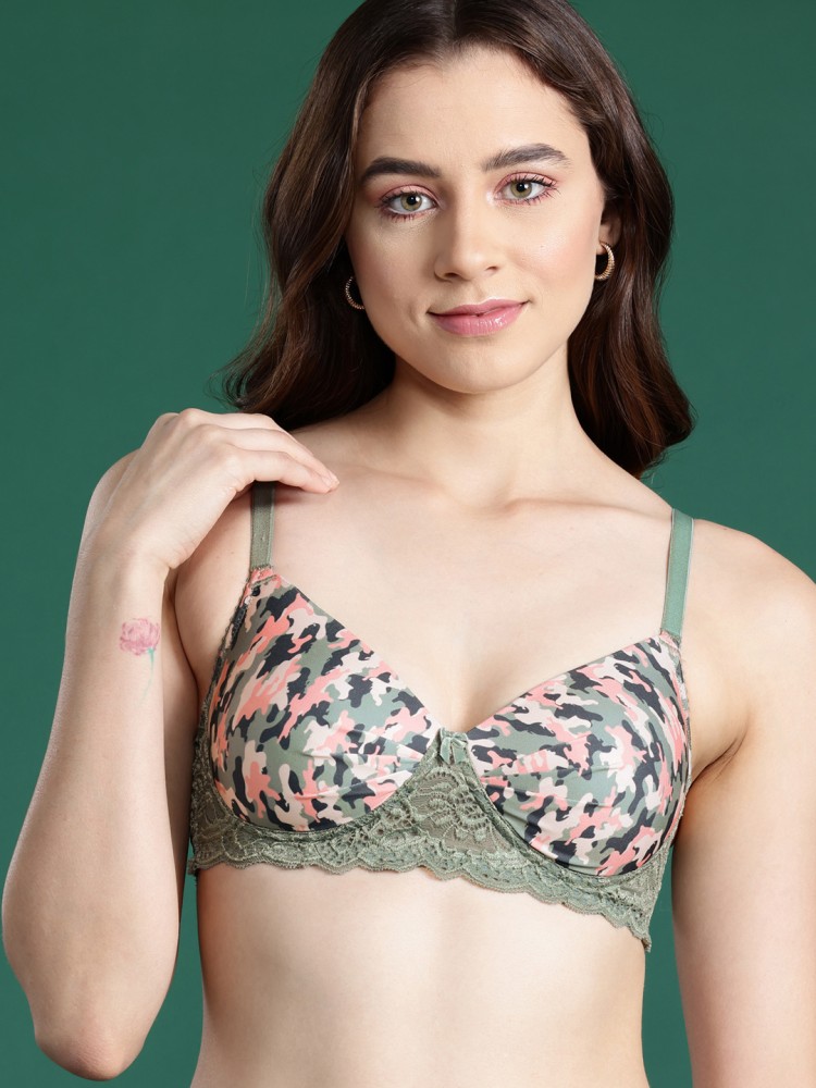 Leading Lady Women's Printed Lightly Padded Women T-Shirt Bra Sky Blue BRA -4066-1