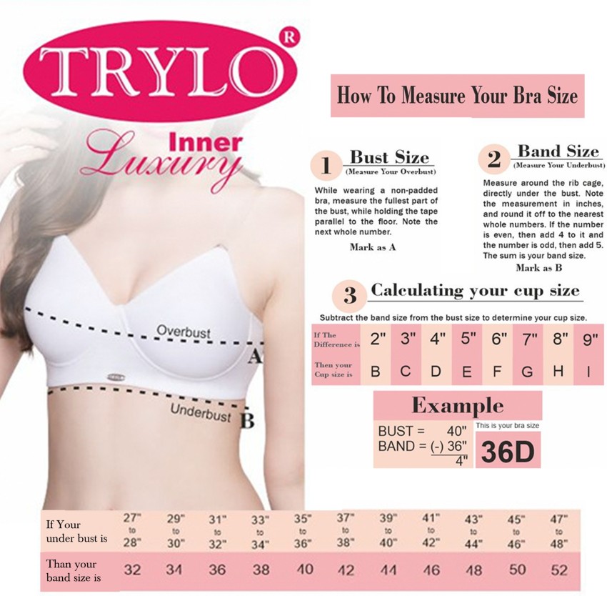 Buy Trylo Lush Woman Non Padded Full Cup Bra - Black at Rs.685 online