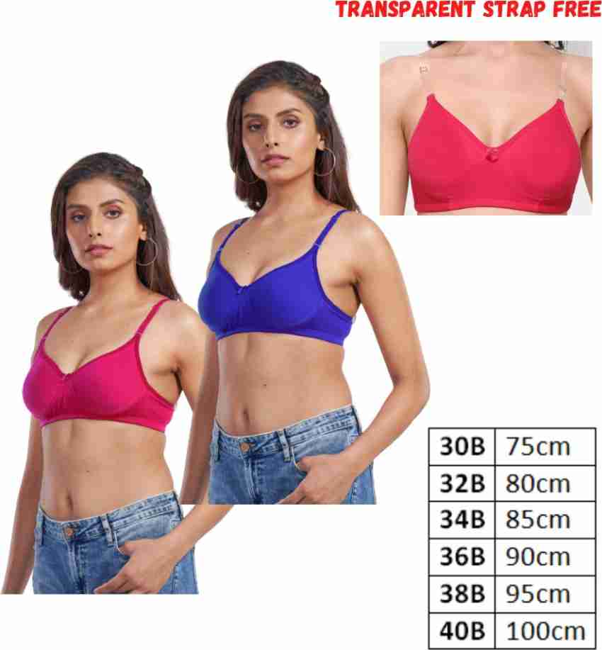 Buy Poomex Trendy Bra for Girls and Women's - (Pack of 4) (75cm/30B)  Multicolour at