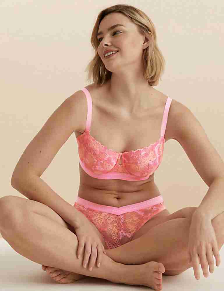 MARKS & SPENCER Meia Lace Wired Balcony Bra A-G Women Everyday Non Padded  Bra - Buy MARKS & SPENCER Meia Lace Wired Balcony Bra A-G Women Everyday  Non Padded Bra Online at