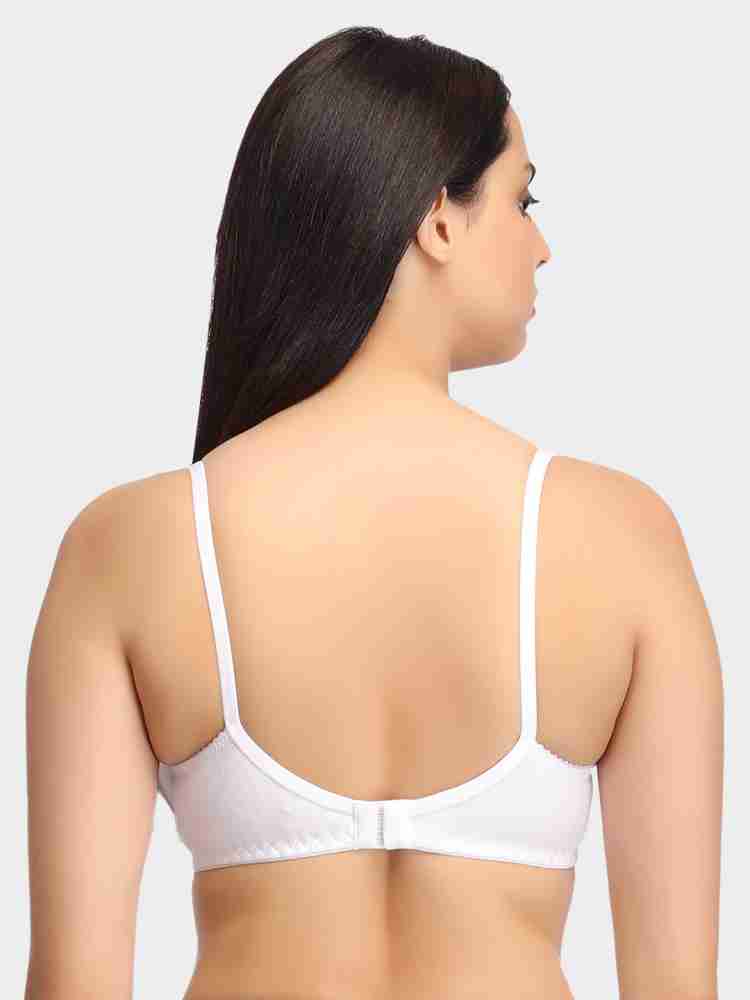 Buy Non-Padded Non-Wired Backless Bra In Blue - Cotton Rich Online