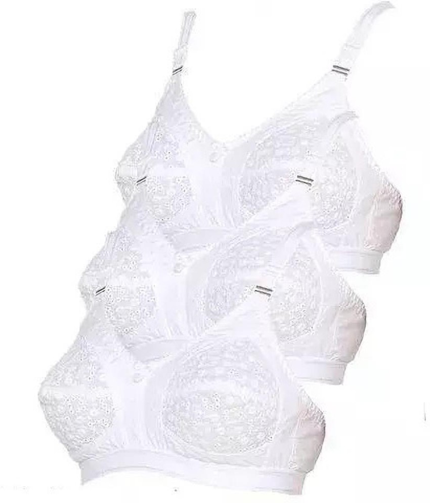 Pack Of 1 Pure Cotton Fancy Chicken Bra with Seri Lace