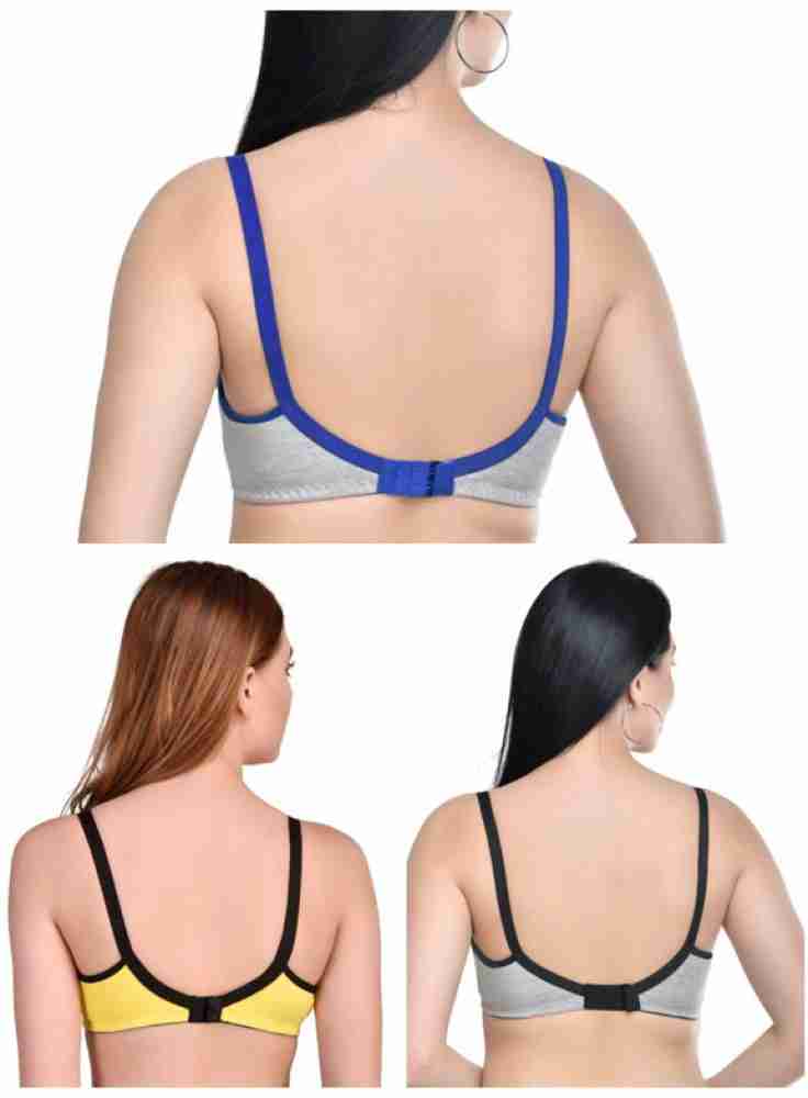 KSLingerie Women Maternity & Nursing Feeding Bra Pack of 3 Color (Yellow,  Black and Blue) Women Maternity/Nursing Non Padded Bra - Buy KSLingerie Women  Maternity & Nursing Feeding Bra Pack of 3