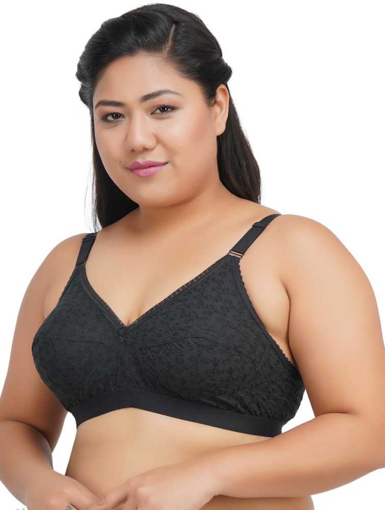 Buy Fifi and you Chikan Cotton Non Padded Non Wired Bra(36,Pink,B) at
