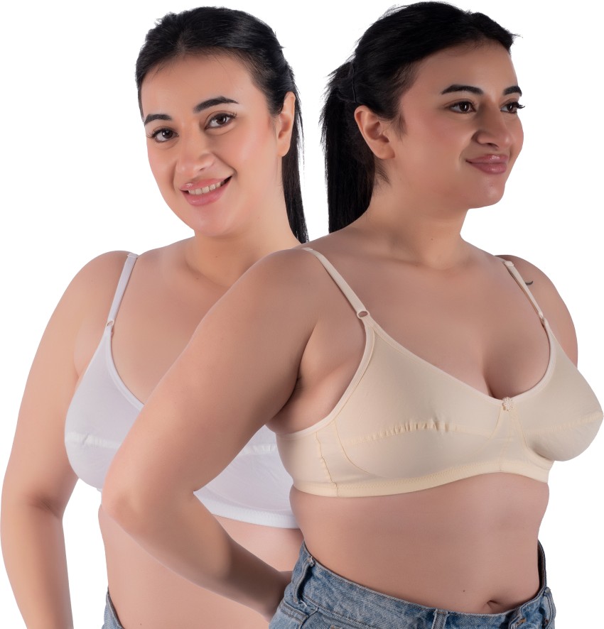 Plus Size Bra , Big Size Bra heavy bust bra 40 to 50 B or C or D cup Tendy  Cotton Everyday Wide Straps Bra Full Coverage Non Padded Big Cup Size Bra