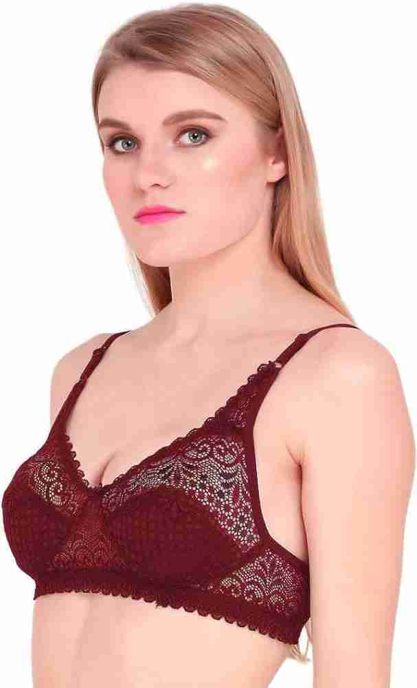 Women Full Coverage Non Padded Bra (Maroon)